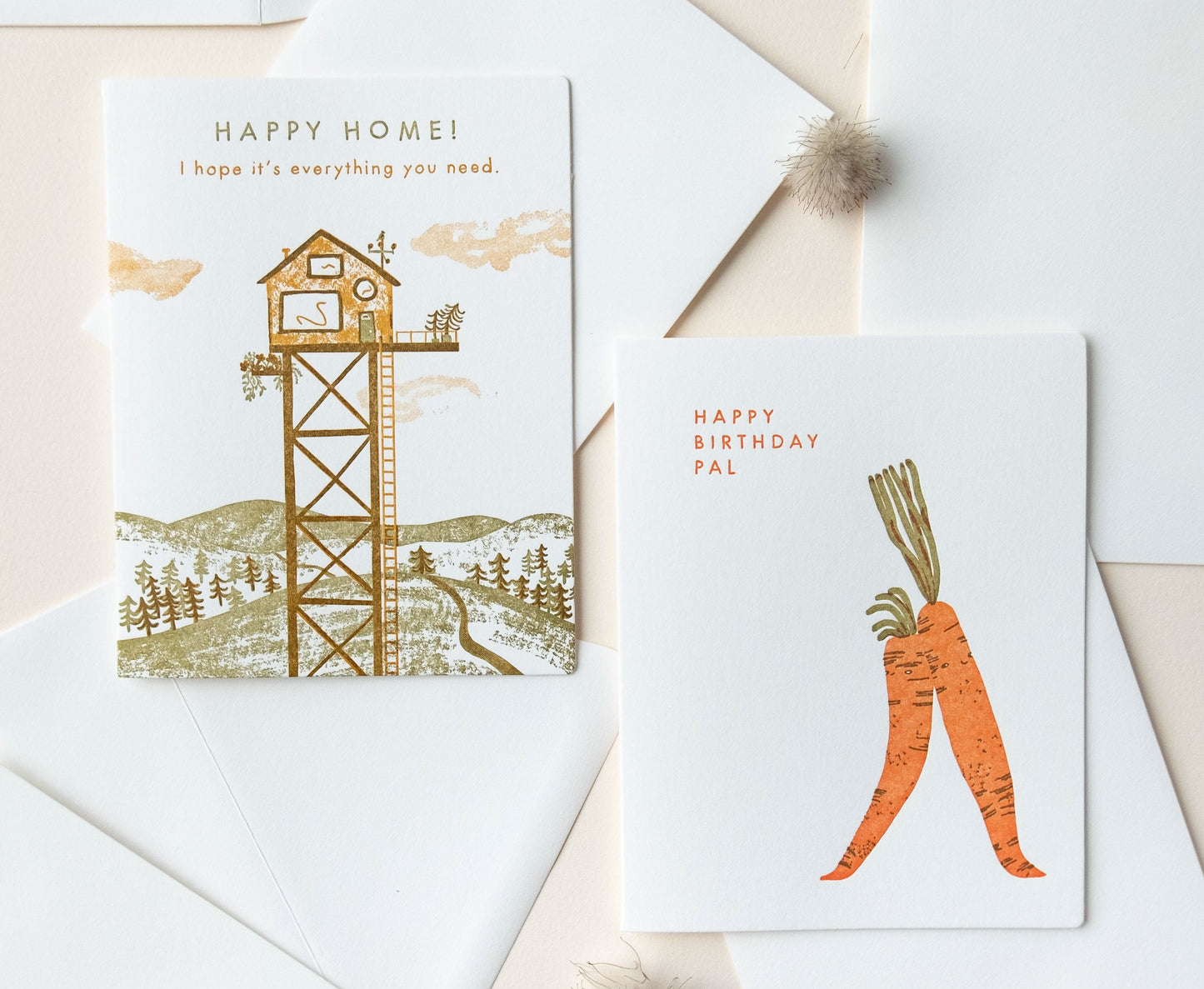 Birthday pal carrots | Letterpress Card