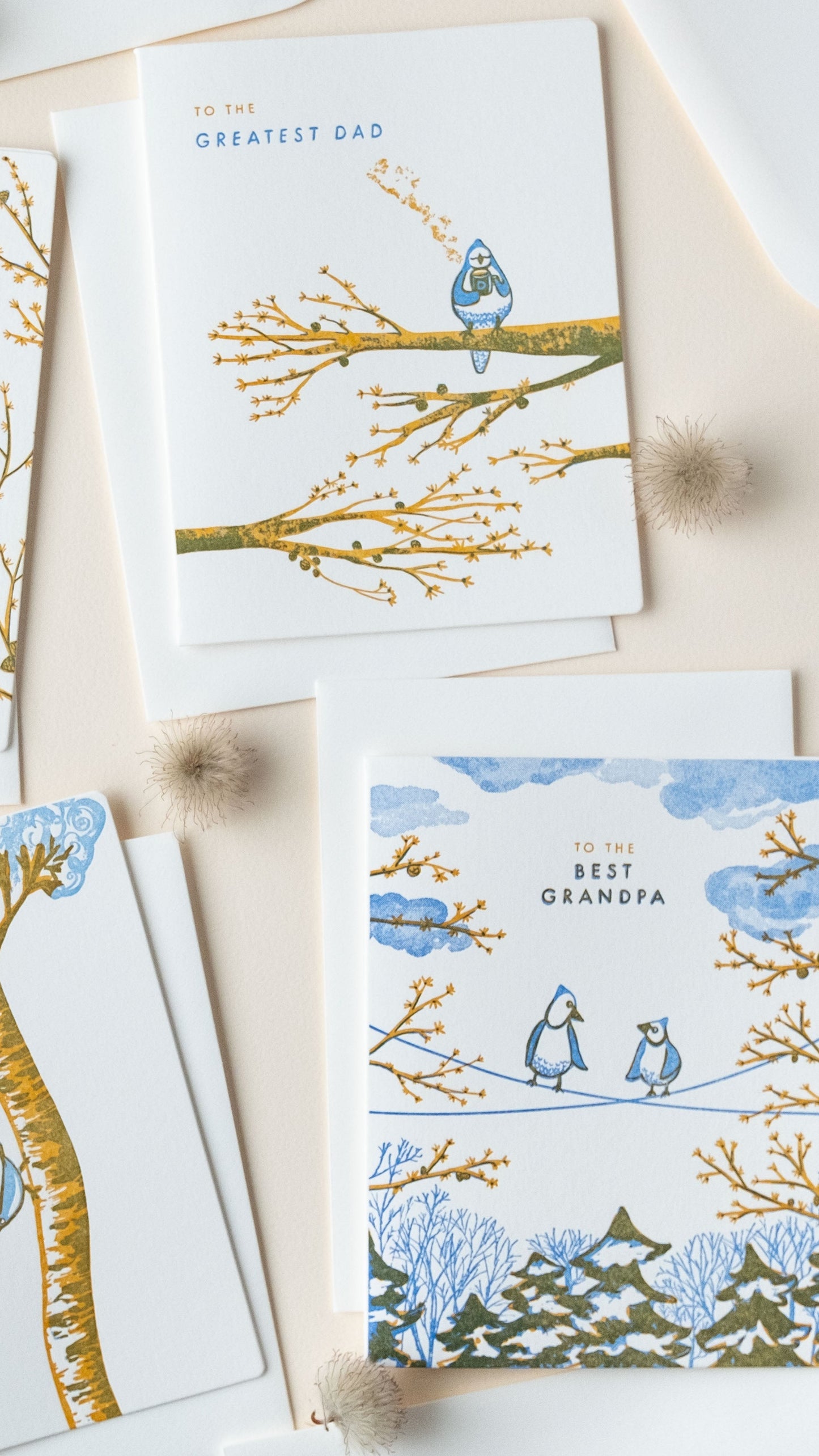 Grandma flying birds | Trees | Letterpress Card