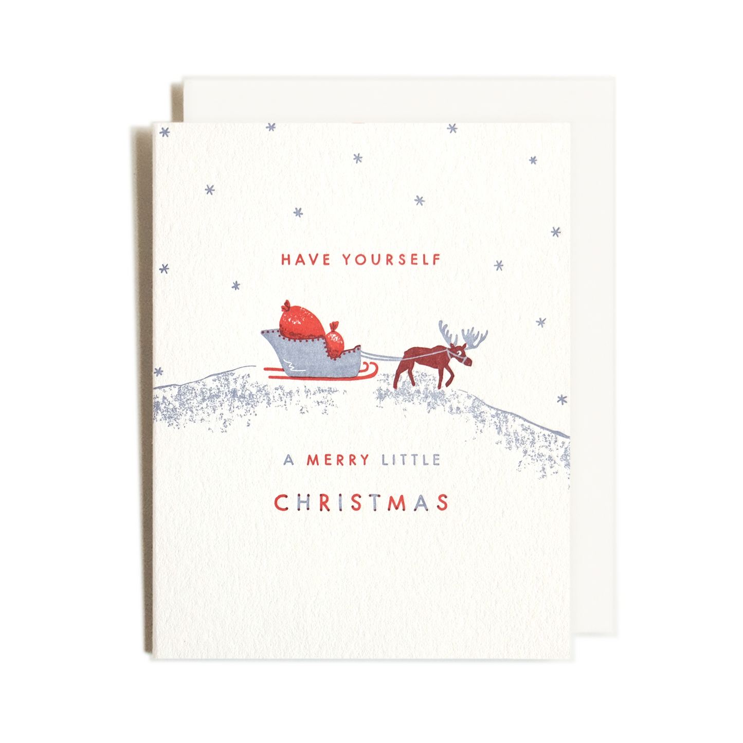 Little Christmas Moose | Letterpress Card