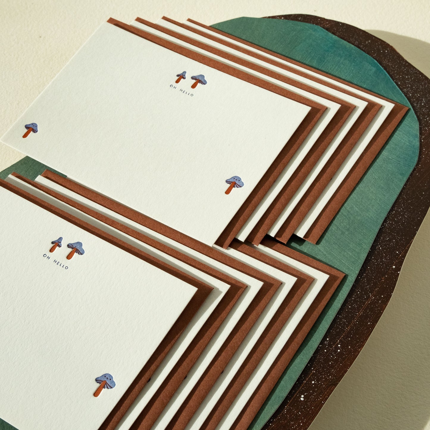 Mushroom | Letterpress Notecard Set of 9