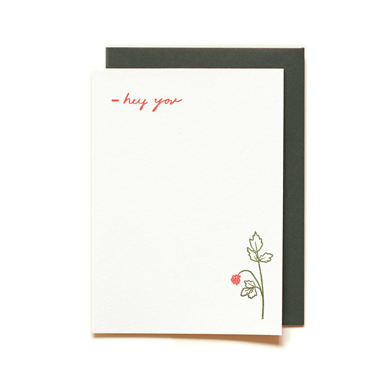 Raspberry | Letterpress Notecard Set of 9