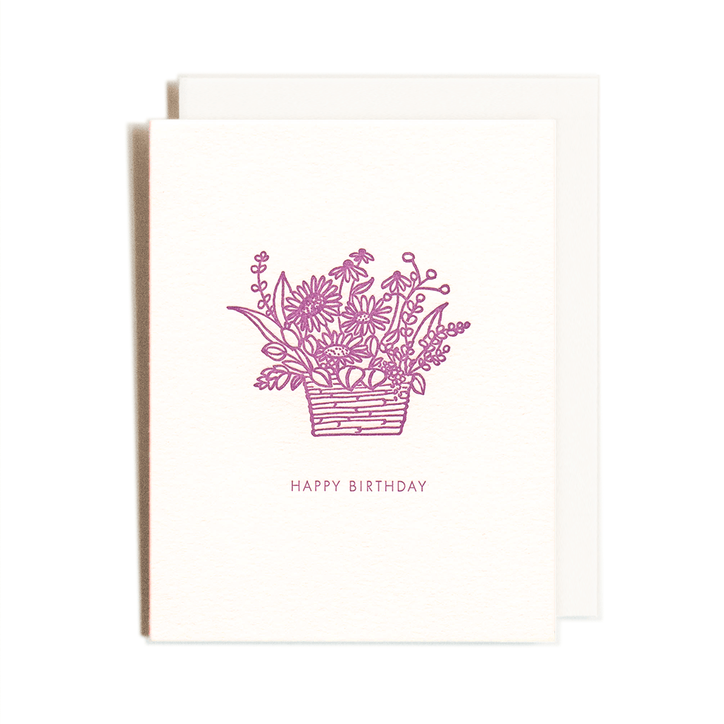 Birthday Bouquet | Elegant | Letterpress Card