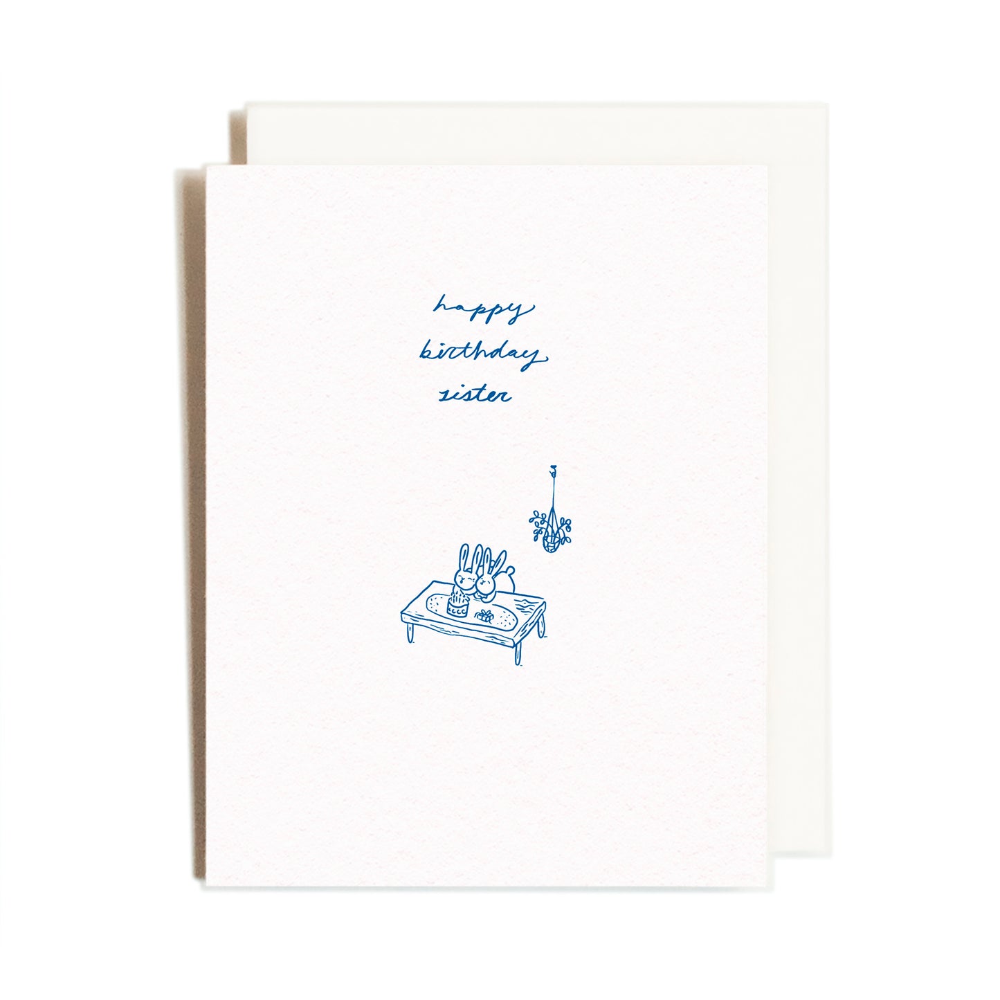 Birthday Sisters | Bunny Cake | Letterpress Card