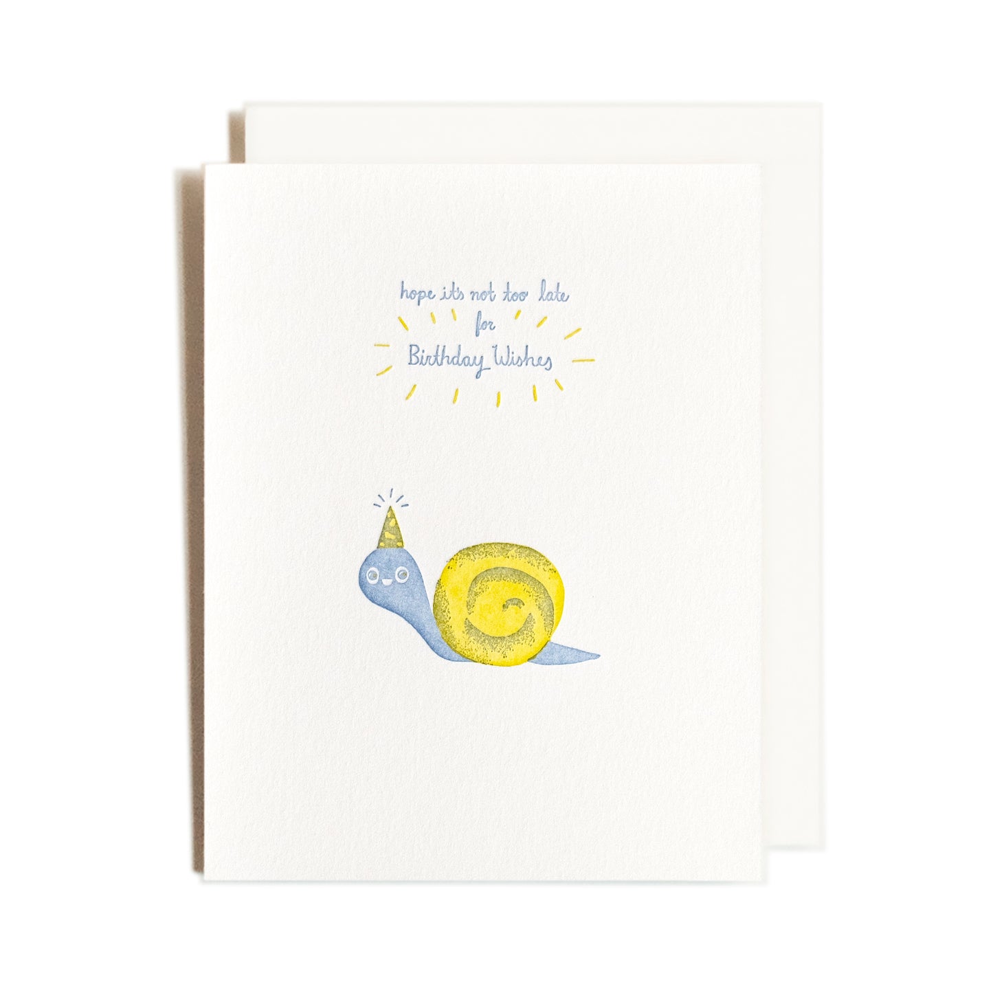 Birthday Snail | Belated Late | Letterpress Card