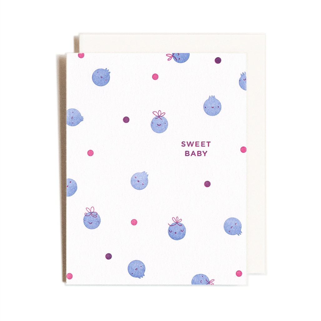 Blueberry babies | Sweet | Letterpress Card
