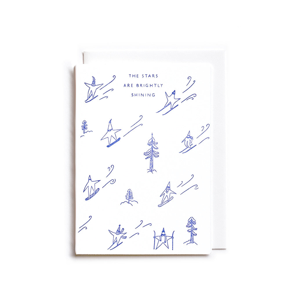 Stars are Brightly Shining | Letterpress Cards Set of 5