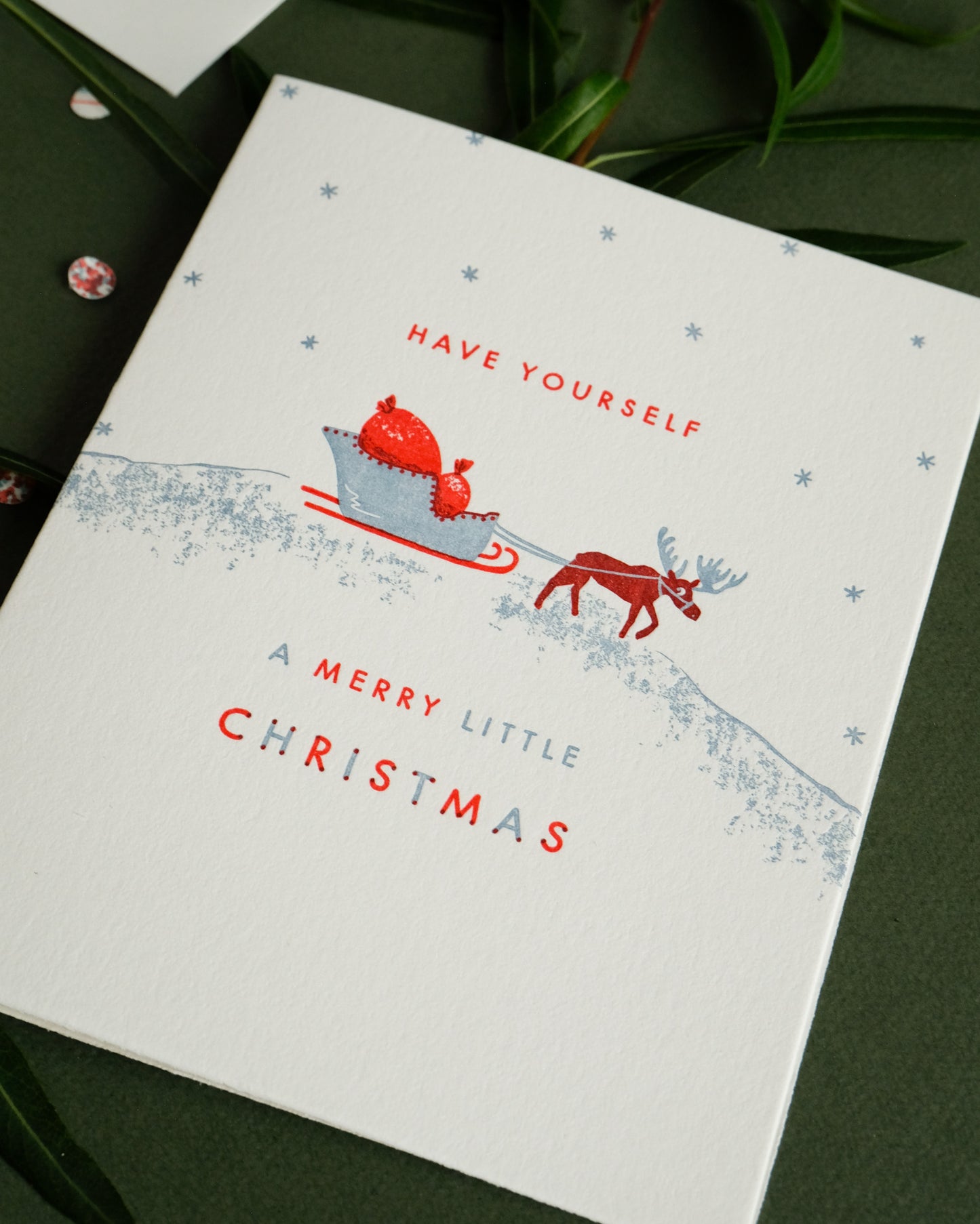 Little Christmas Moose | Letterpress Card