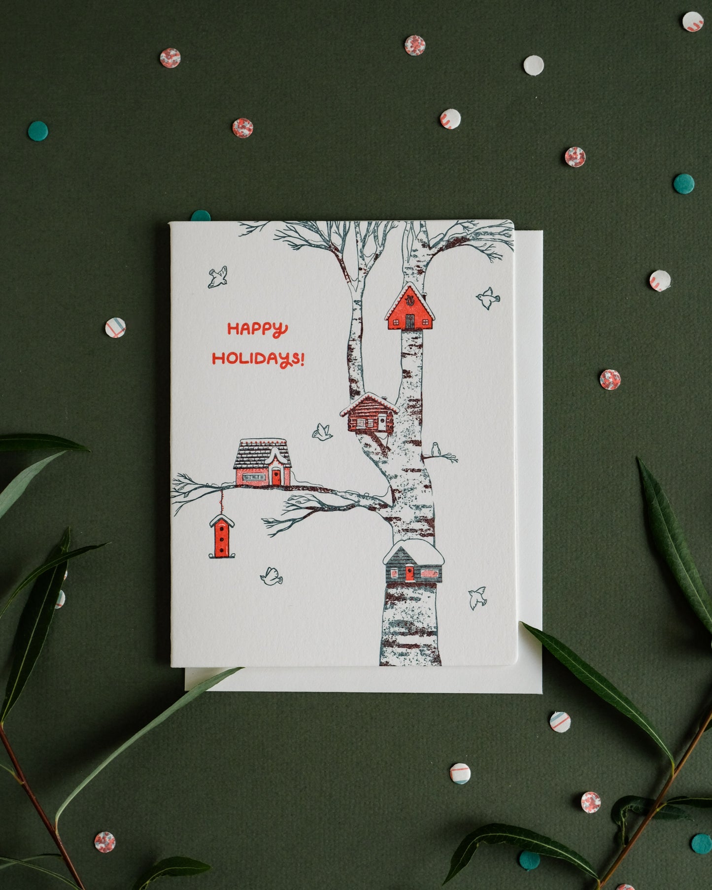 BIrdhouse Holiday | Letterpress Card