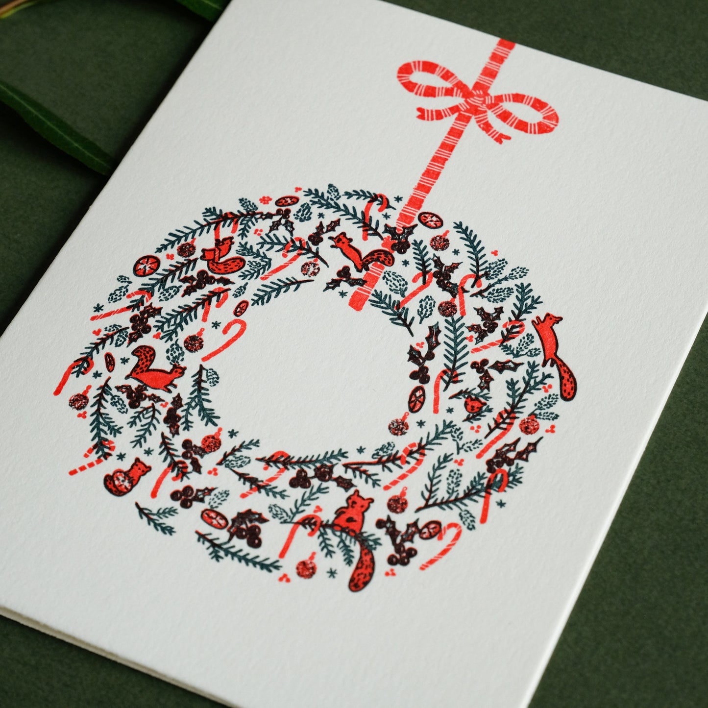Wreath | Holiday | Letterpress Card