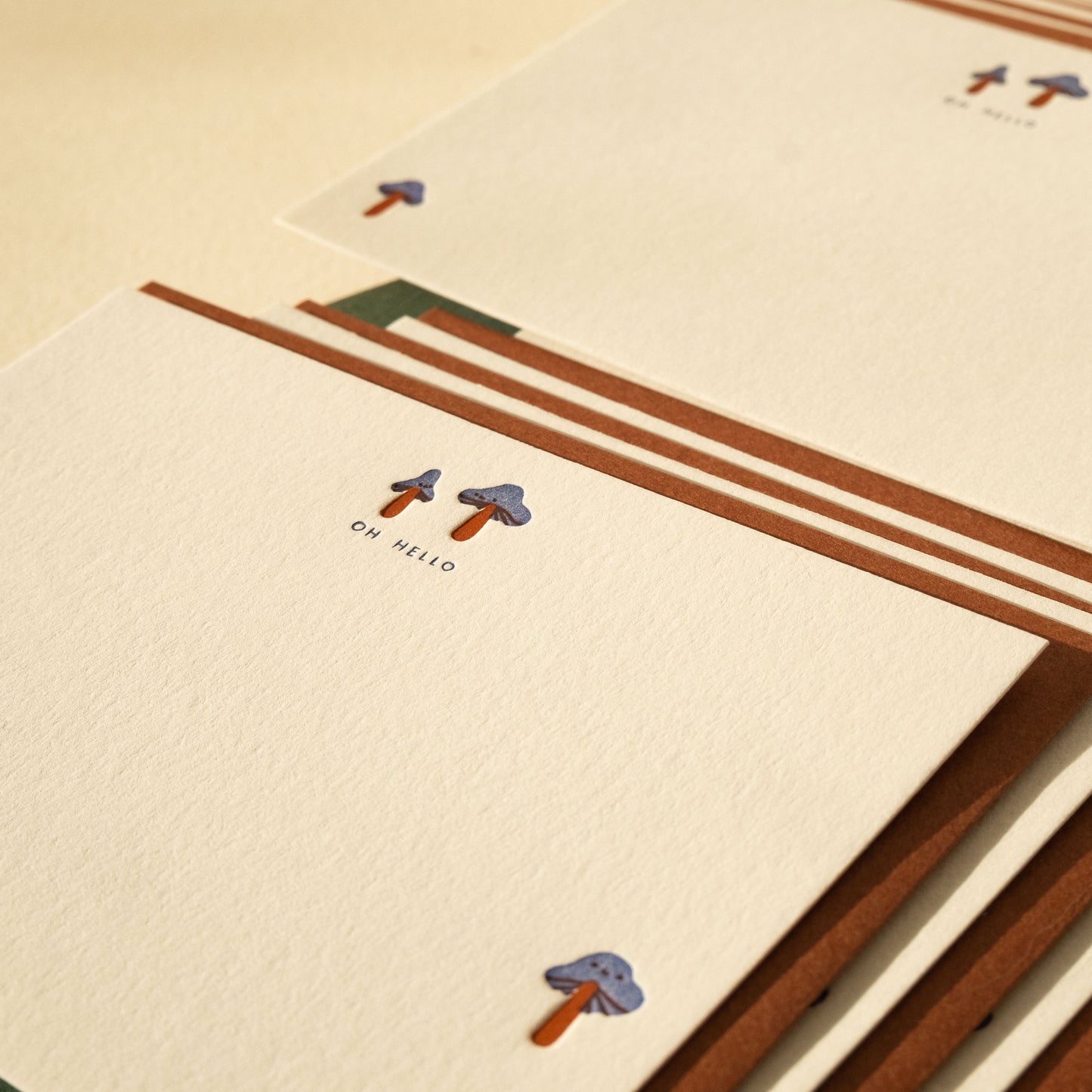 Mushroom | Letterpress Notecard Set of 9