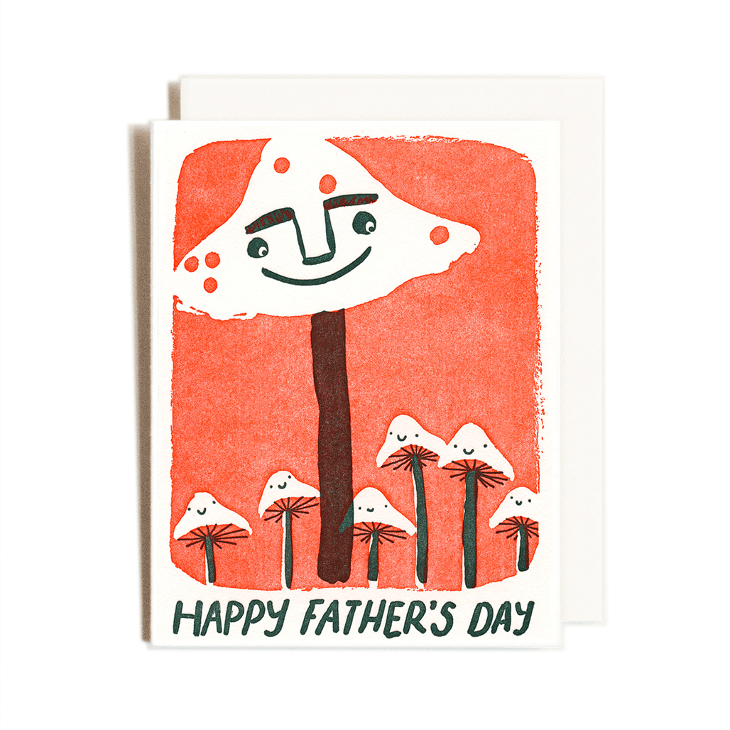 Father's Day Mushroom | Bright | Letterpress Card