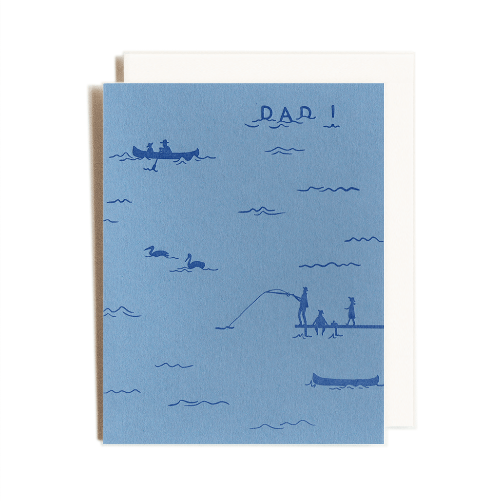 Fishing Dad | Canoe Kayak | Letterpress Card