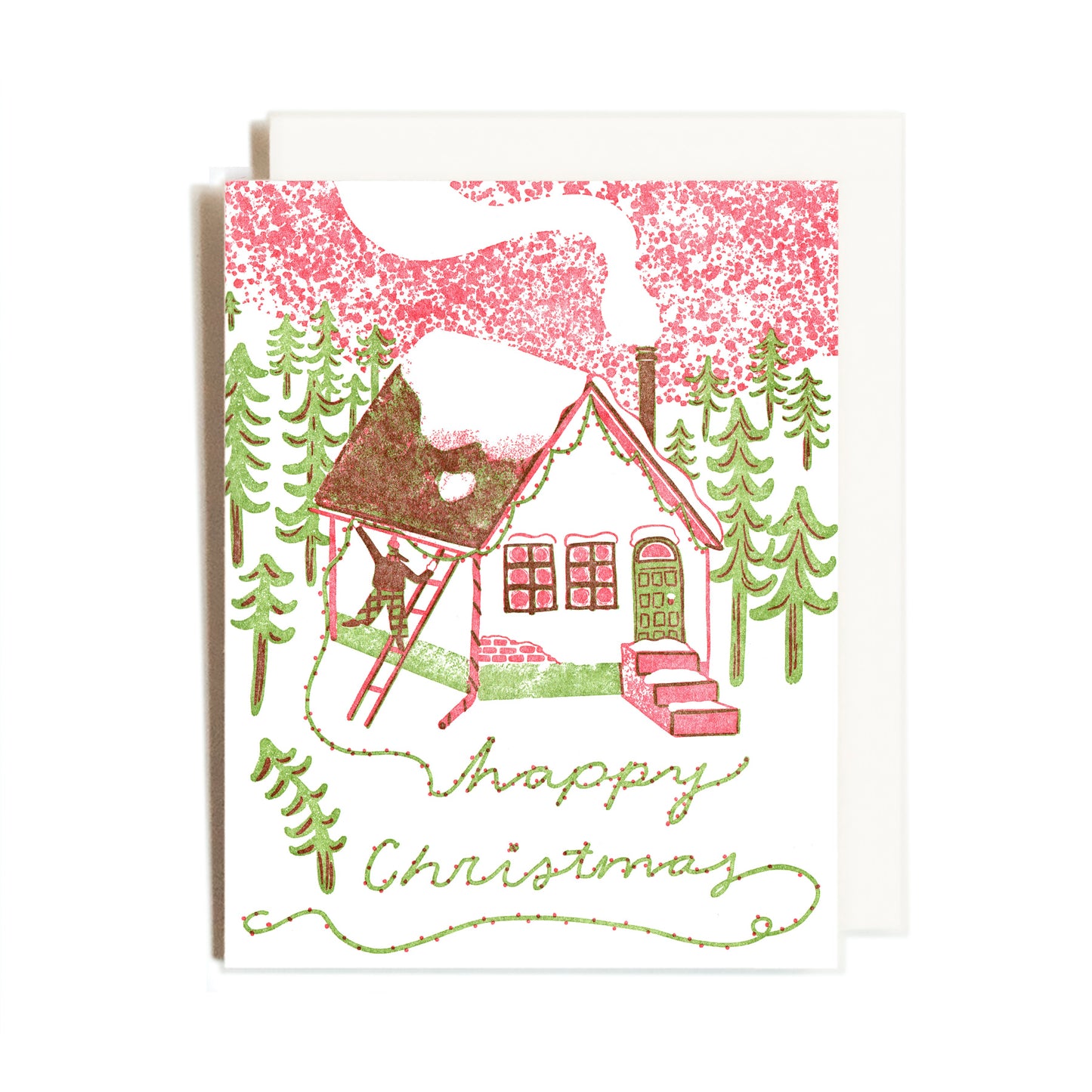 Happy Christmas House | Holiday | Letterpress Card