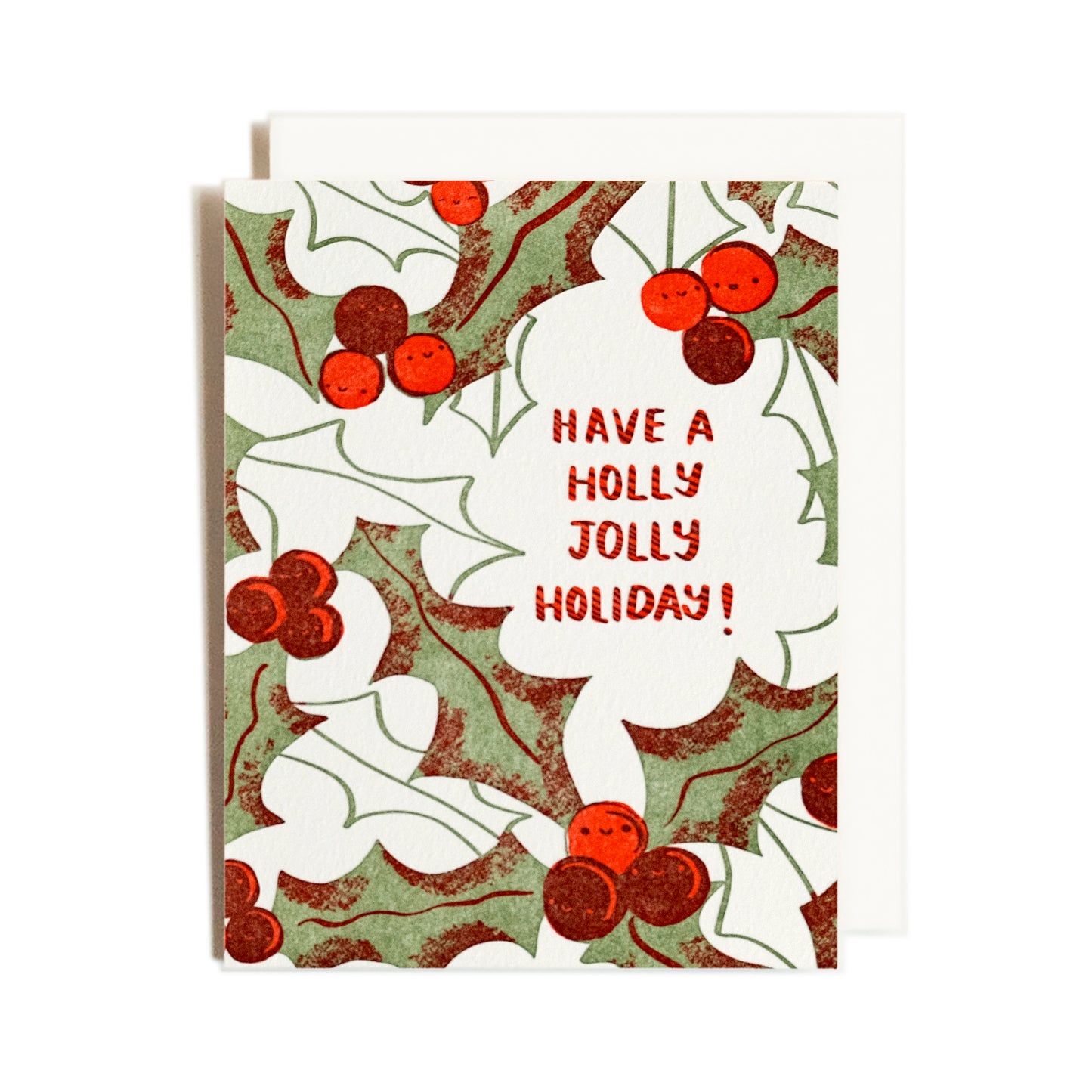 Holly Jolly | Mistletoe Holiday | Letterpress Card