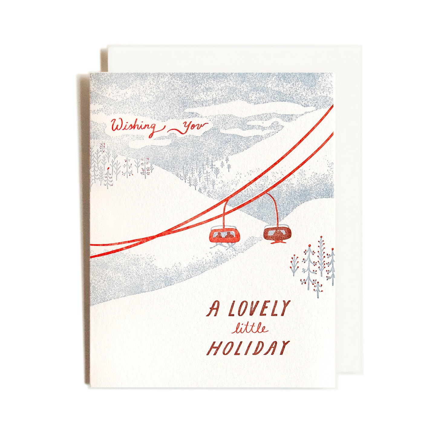 Little Holiday | Ski Gondola | Letterpress Card