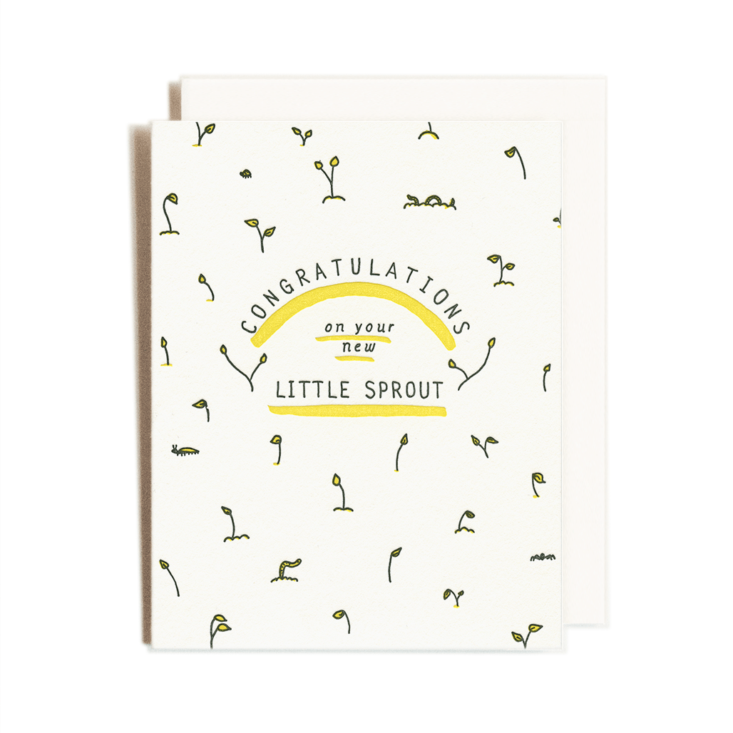 Little Sprout | Neutral Baby | Letterpress Card