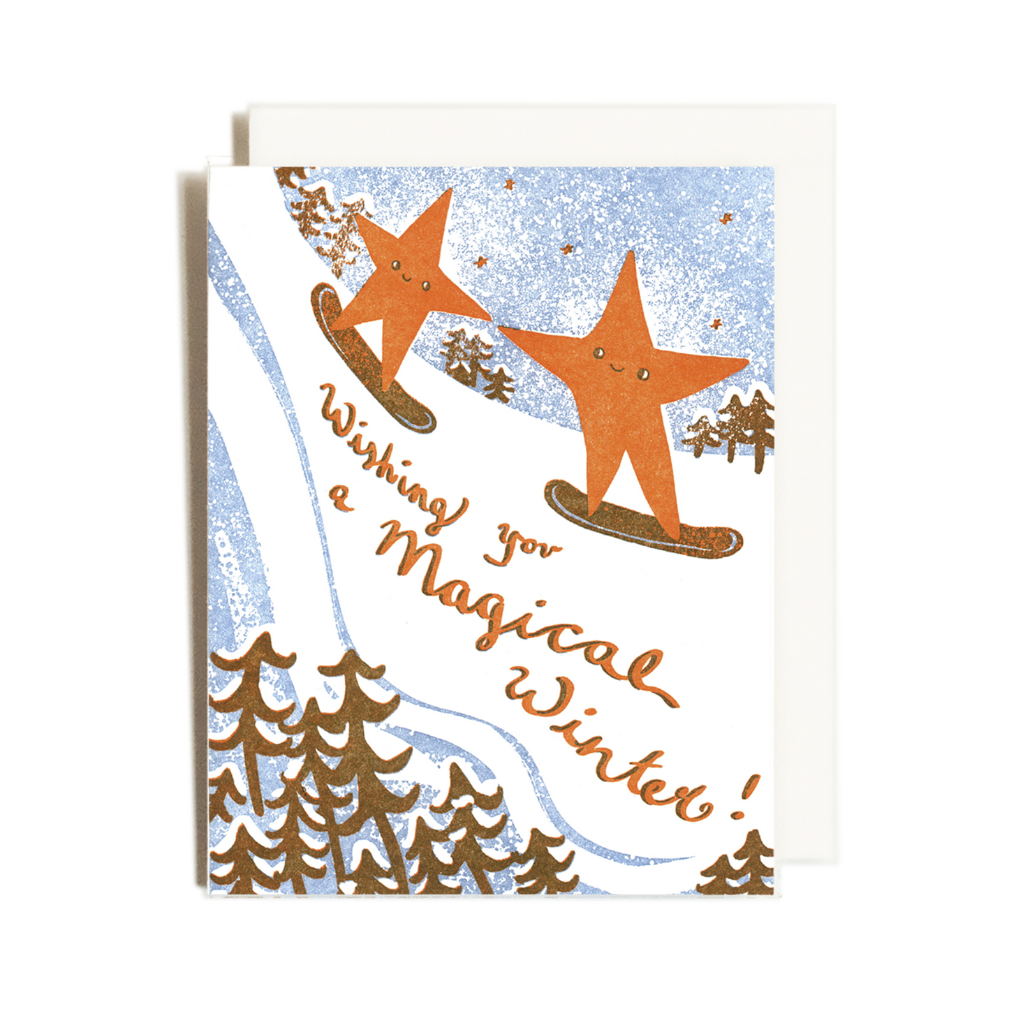 Magical Winter Stars | Holiday | Letterpress Card