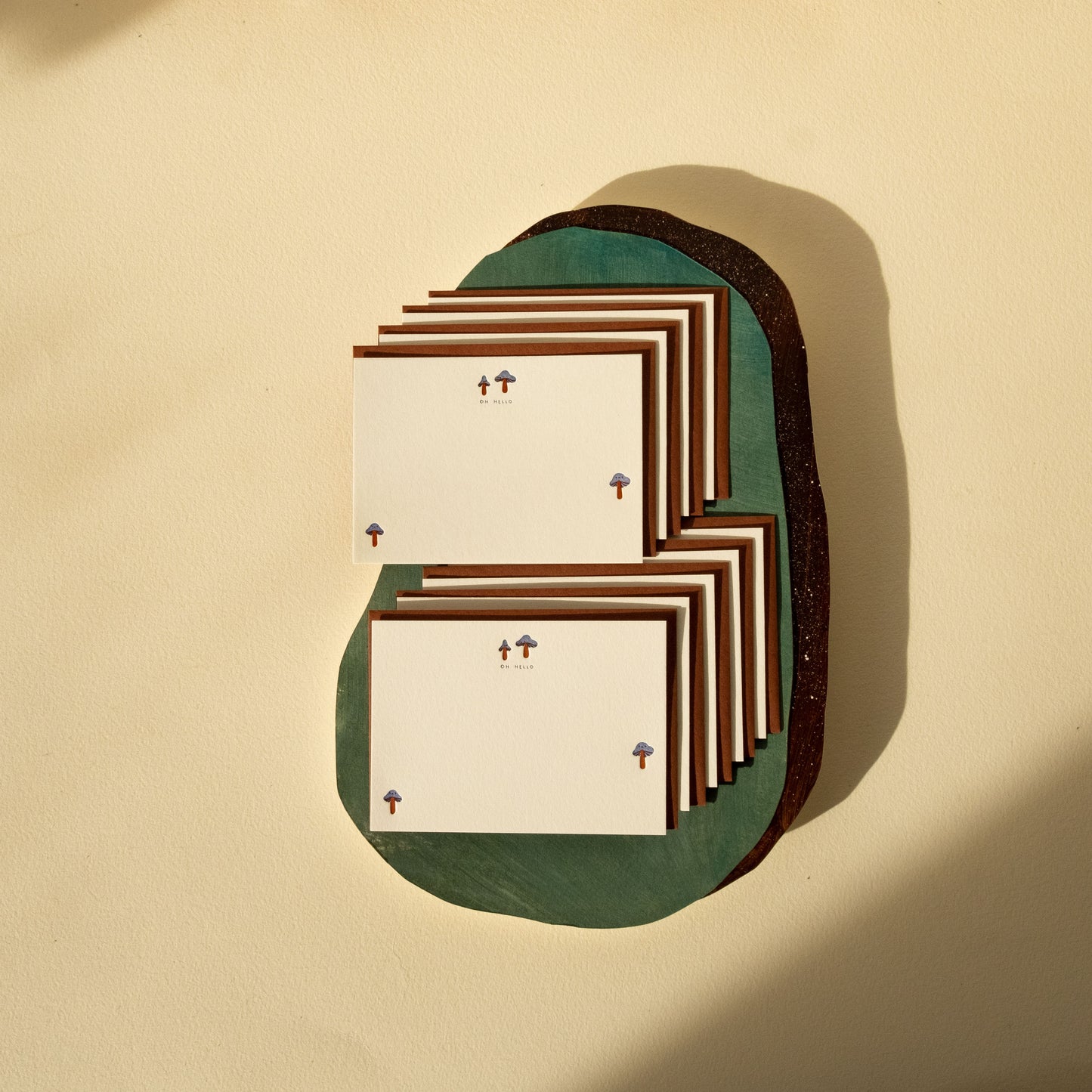 Mushroom | Letterpress Notecard Set of 9