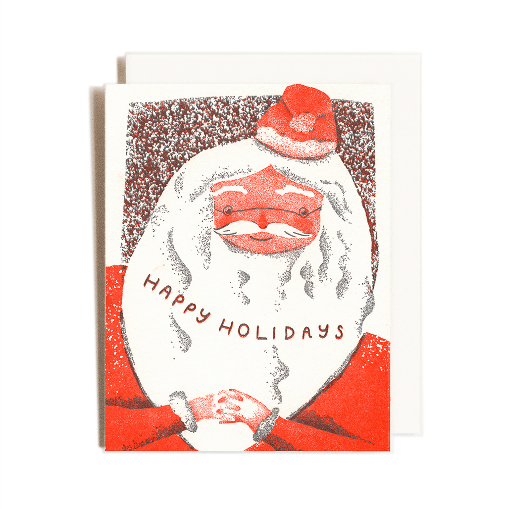 Santa | Holiday Christmas | Letterpress Card