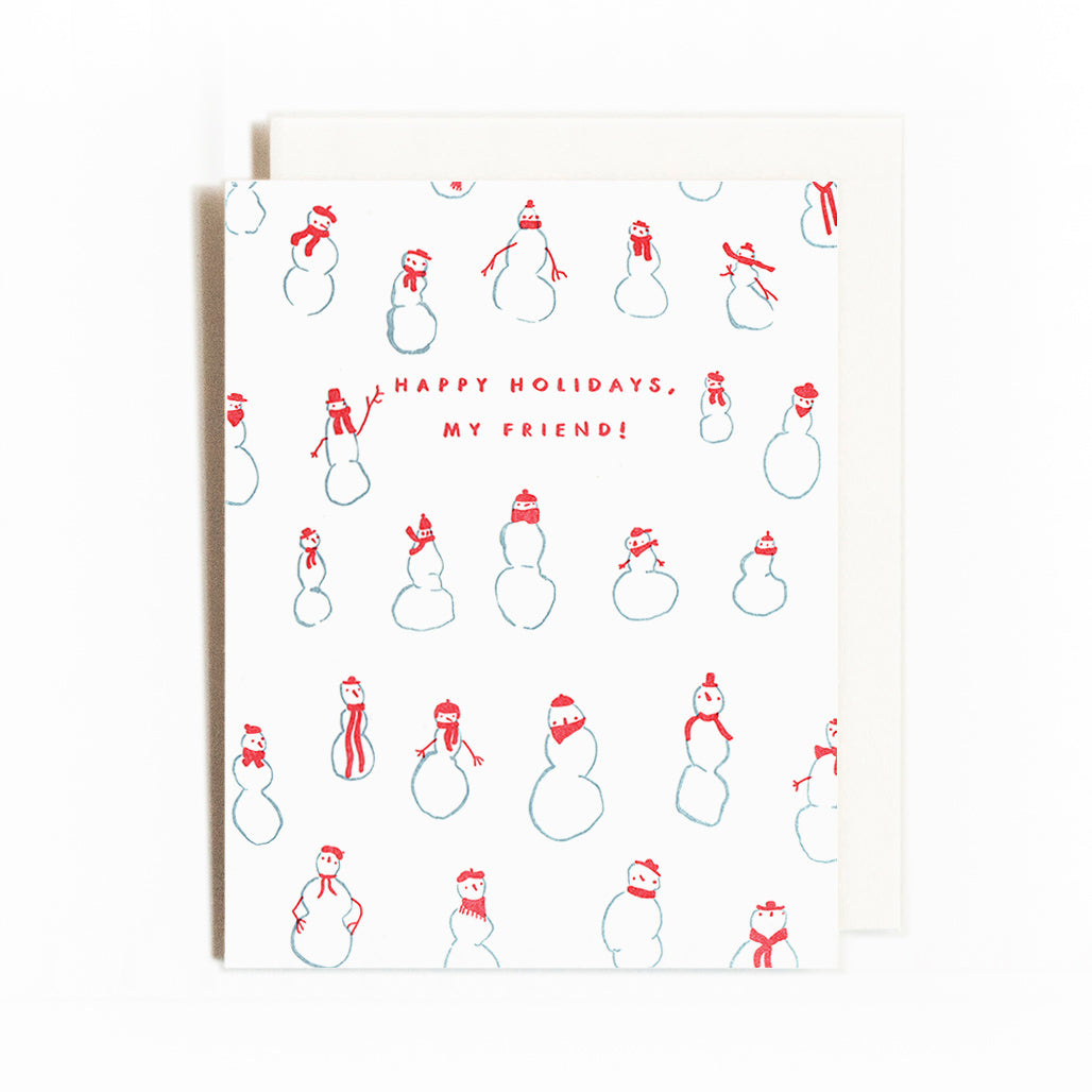 Snowman Friend | Holiday | Letterpress Card