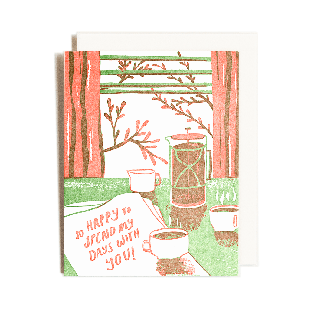 So Happy | Coffee Love | Letterpress Card