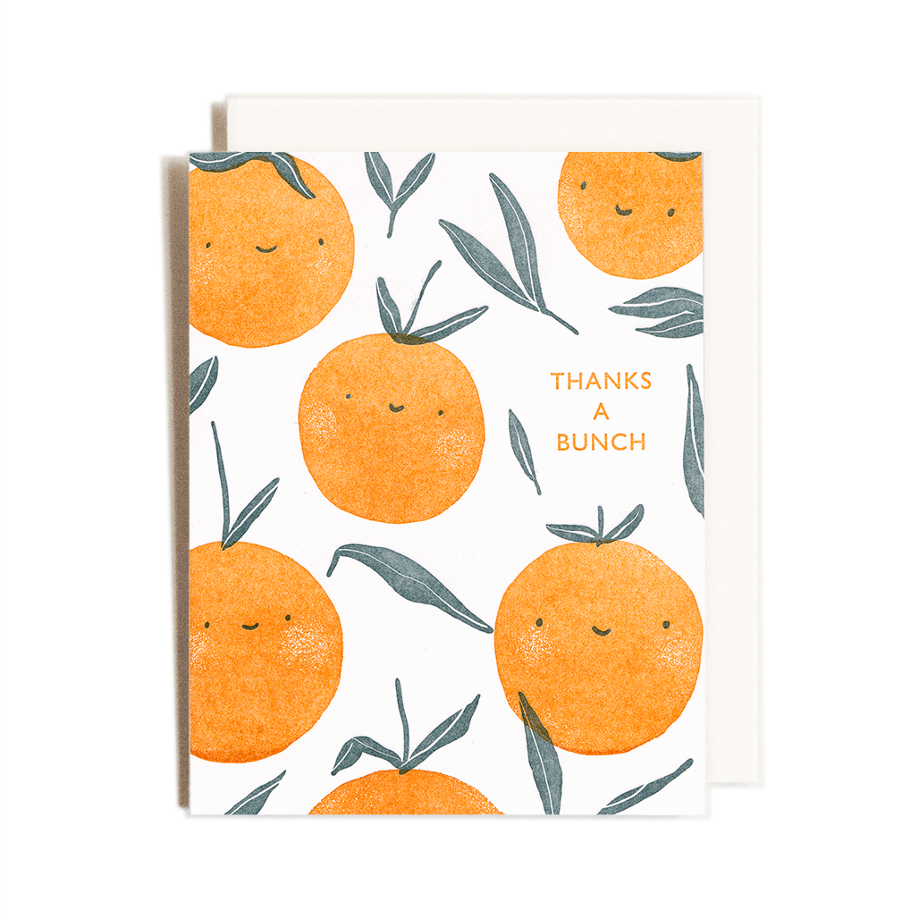 Thank You Oranges | Letterpress Card