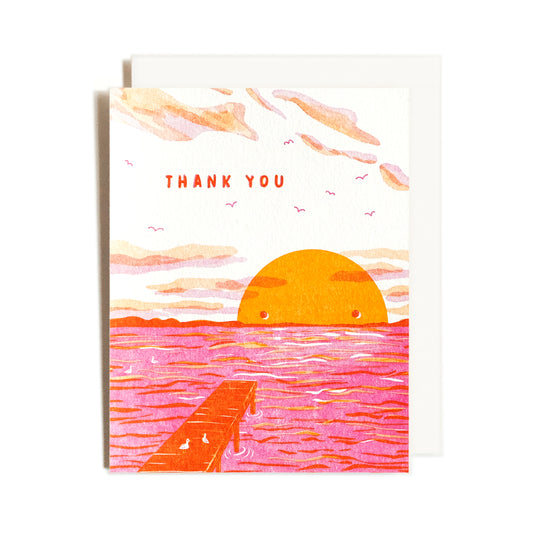 Thank You Sunset Greeting Card