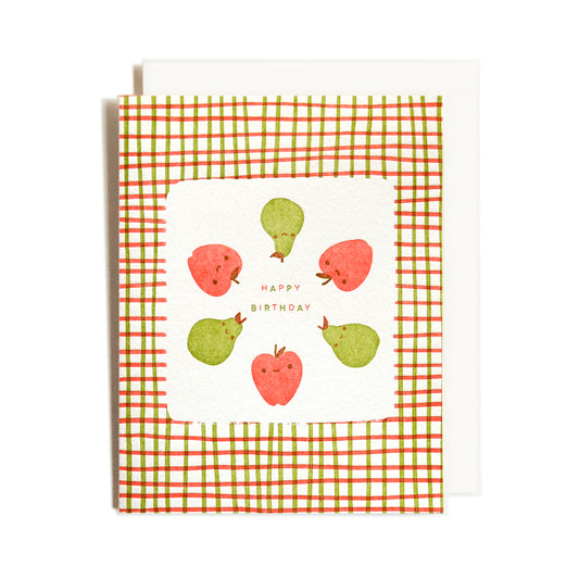 Birthday Picnic Fruits Greeting Card