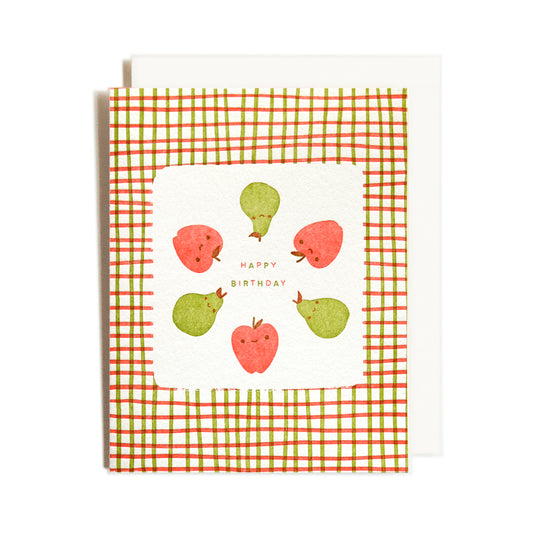 Birthday Picnic Fruits | Summer | Letterpress Card