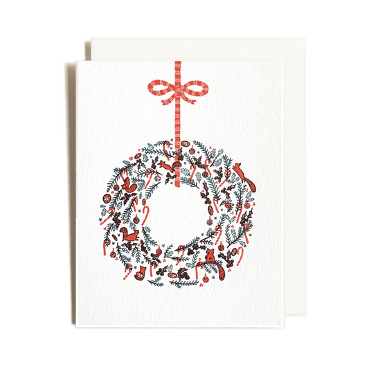Wreath | Holiday | Letterpress Card