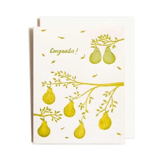 Congrats Pears Greeting Card