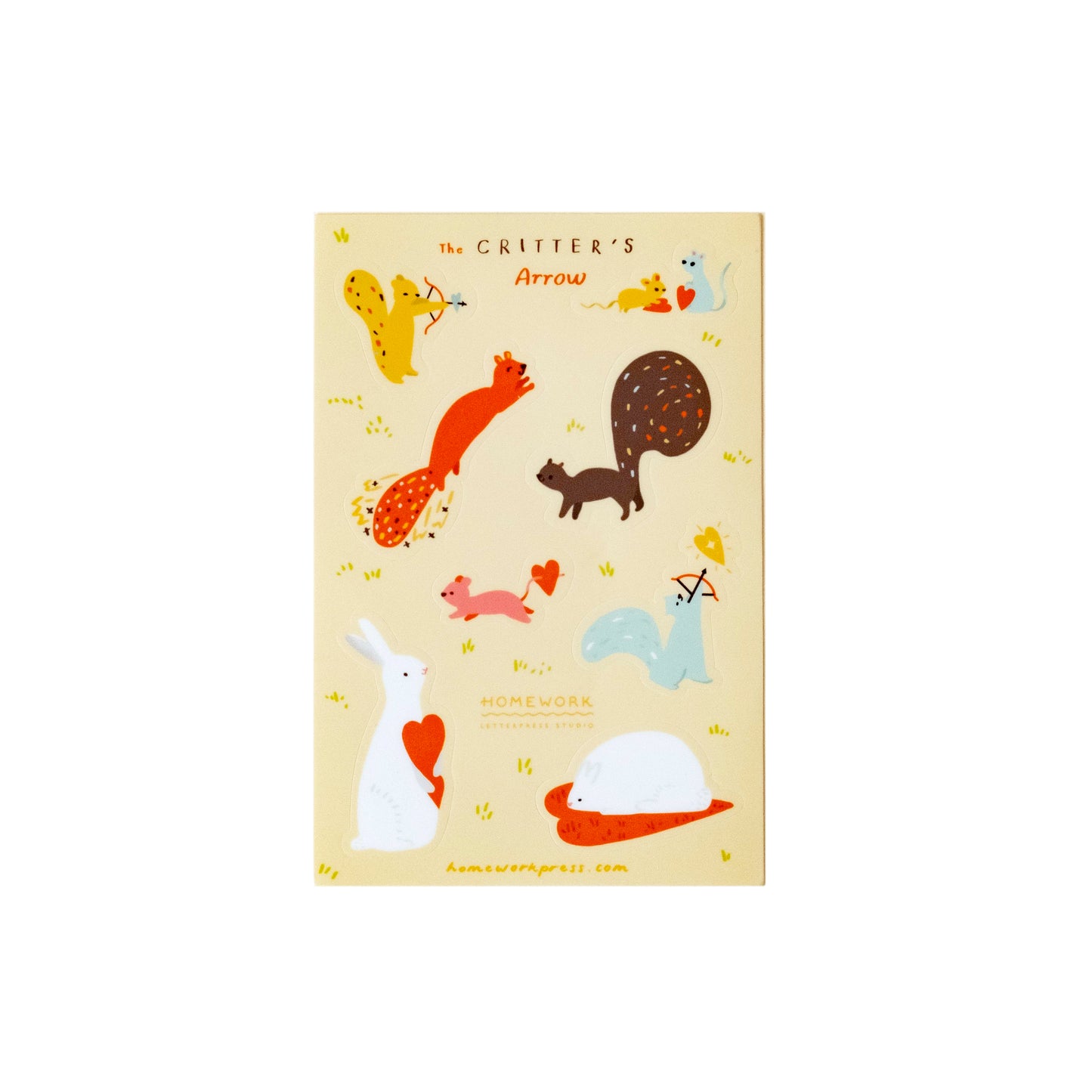Critters Love Vinyl Sticker Sheet