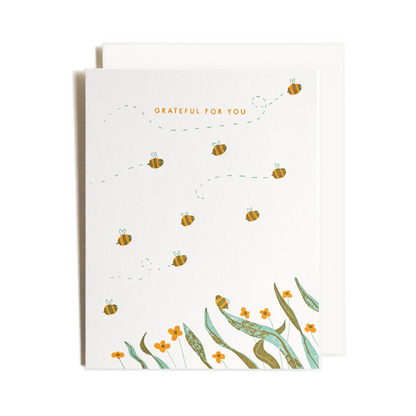 Grateful Bees | Letterpress Card