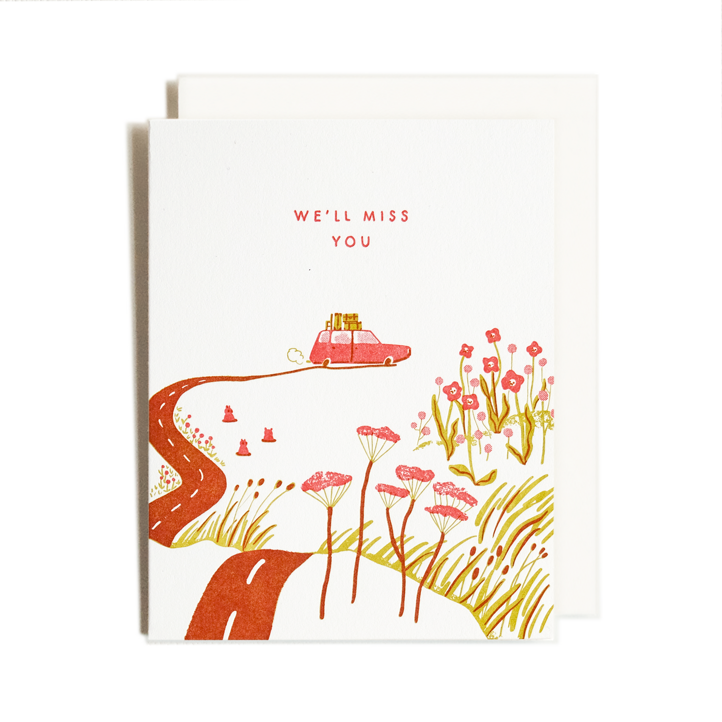 Miss You Car | Letterpress Card