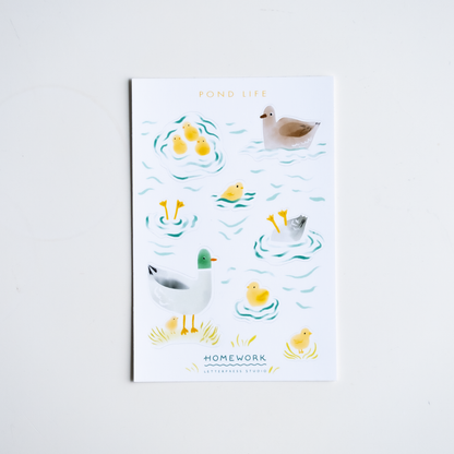 Pond Life Vinyl Sticker Sheet