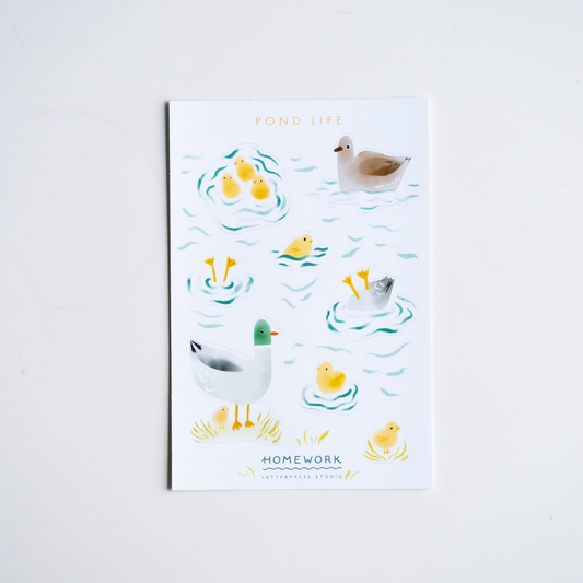 Pond Life Vinyl Sticker Sheet