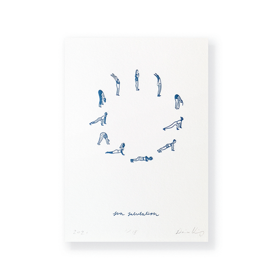 Sun Salutation  | 5x7 Letterpress Art Print