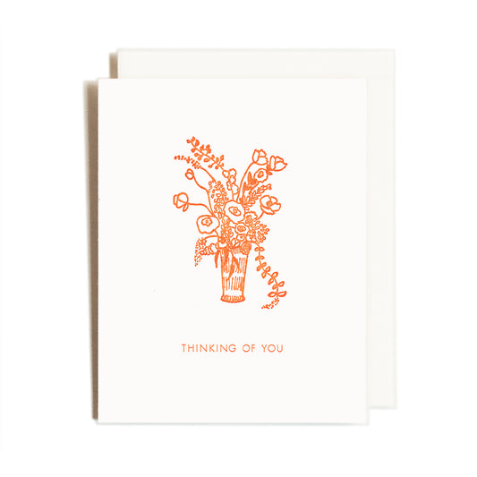 Thinking of You Bouquet | Sympathy | Letterpress Card