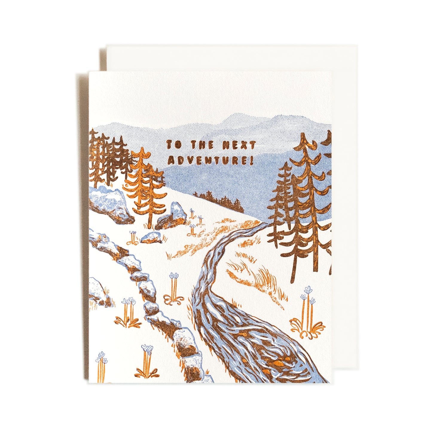 Adventure Stream | Mountain | Letterpress Card