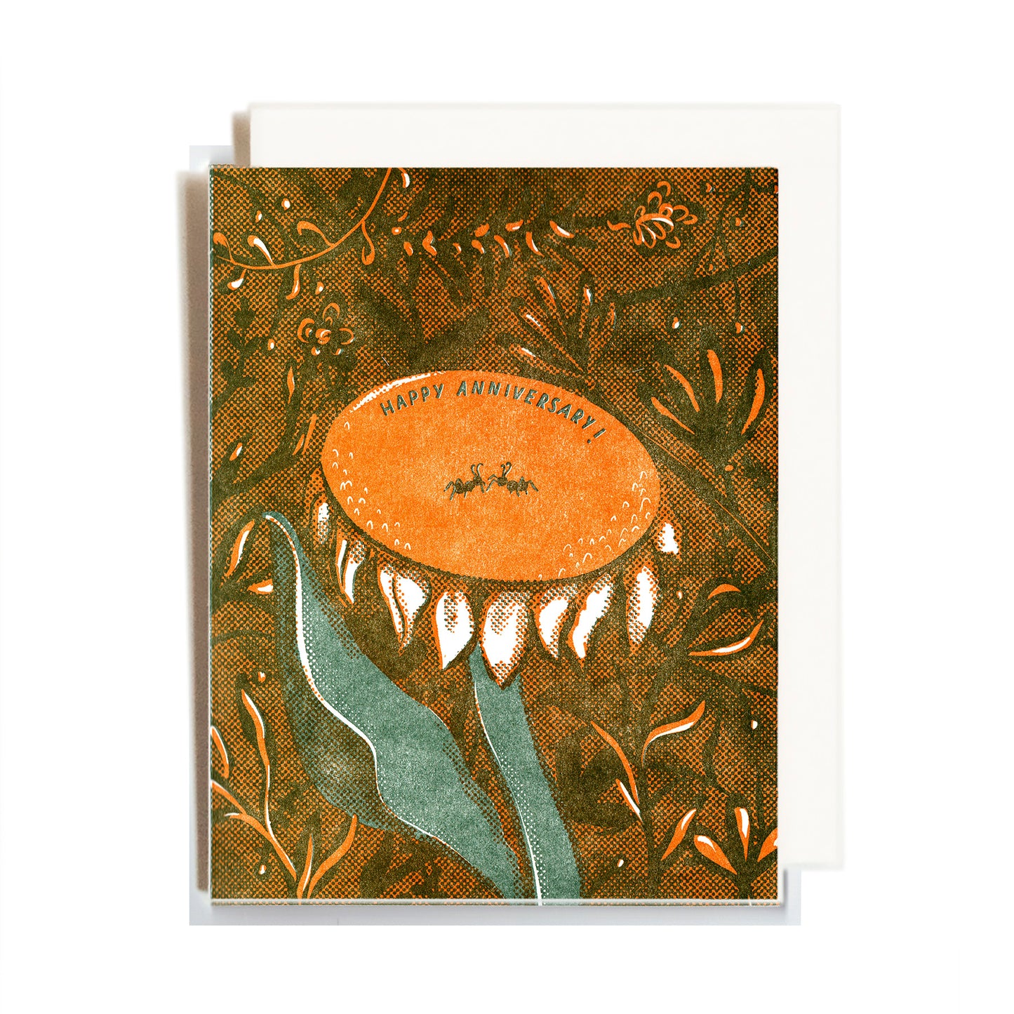 Anniversary Ants | Sunflower | Letterpress Card
