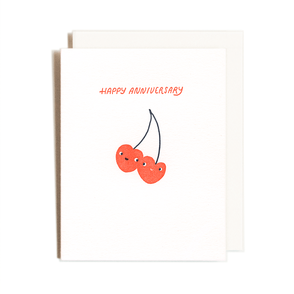 Anniversary Cherries Greeting Card