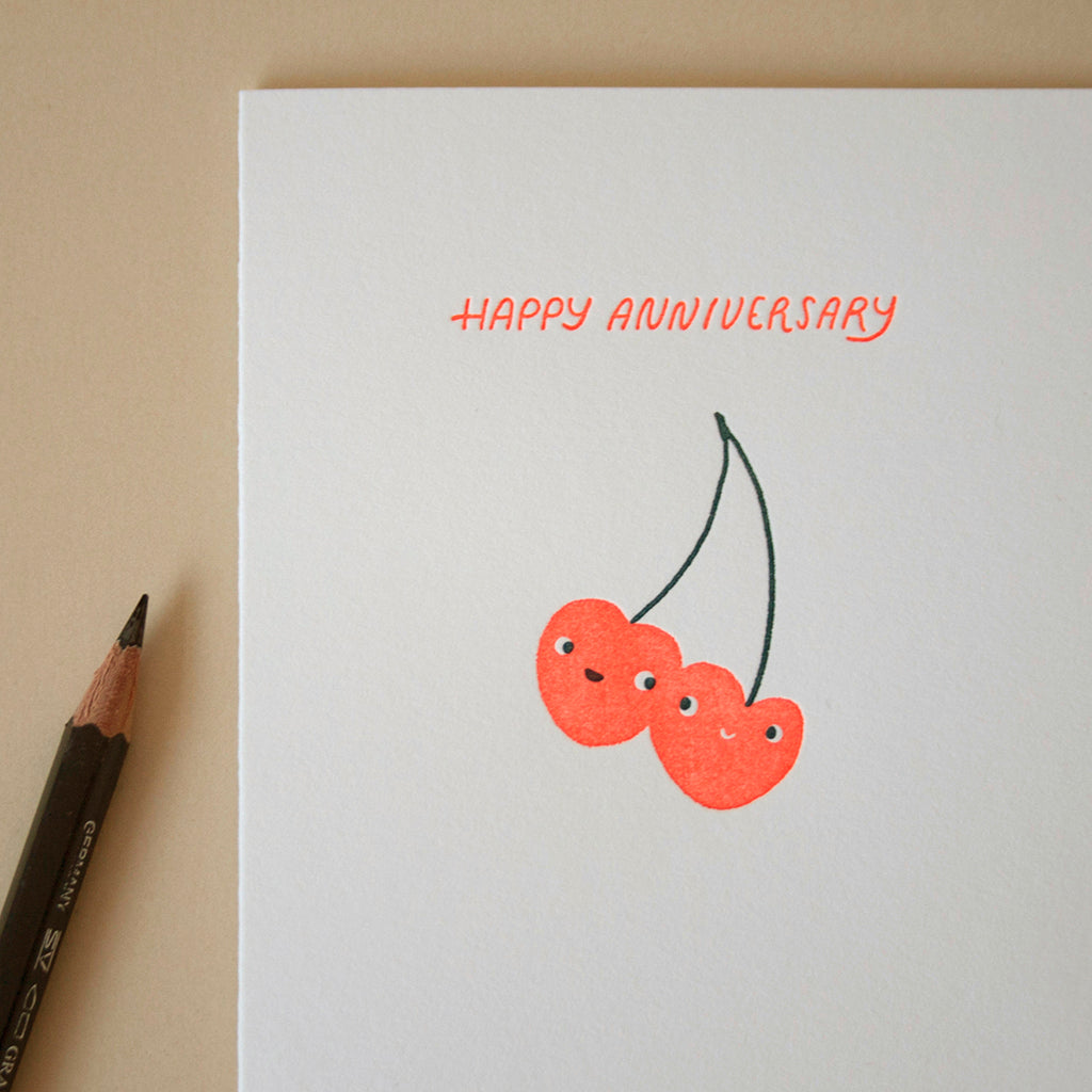 Anniversary Cherries Greeting Card