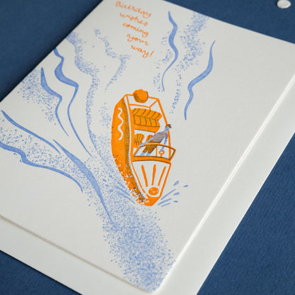 Birthday Boat | Summer | Letterpress Card