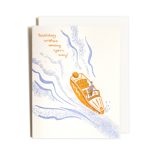 Birthday Boat | Summer | Letterpress Card