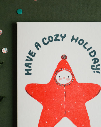 Cozy Star | Holiday | Letterpress Card