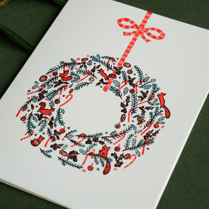 Wreath | Holiday | Letterpress Card