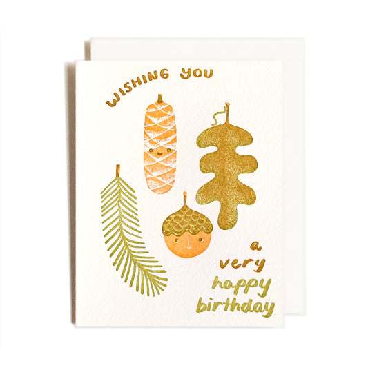 Fall Birthday | Nature | Letterpress Card