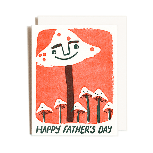 Father's Day Mushroom | Bright | Letterpress Card