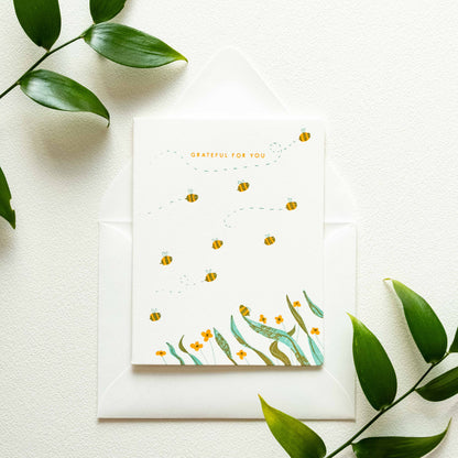Grateful Bees | Letterpress Card
