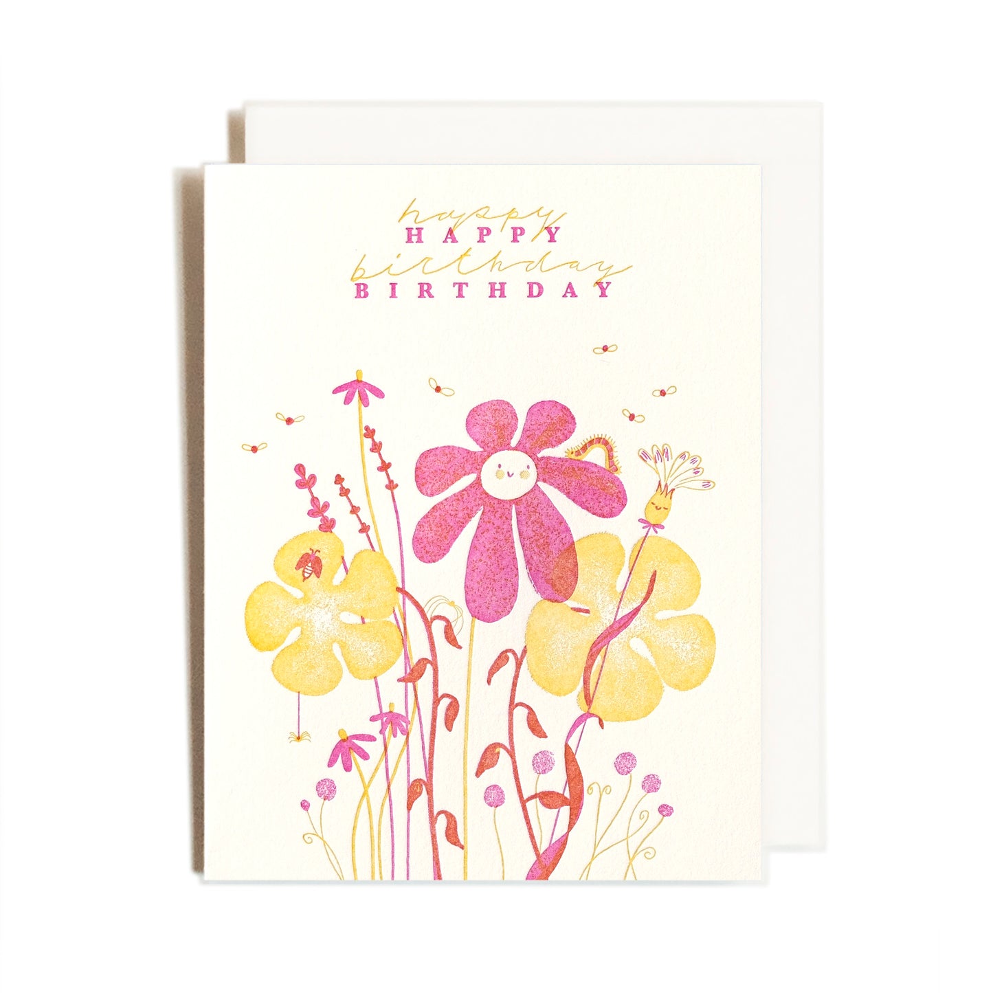 Flower Bunch Birthday Greeting Card
